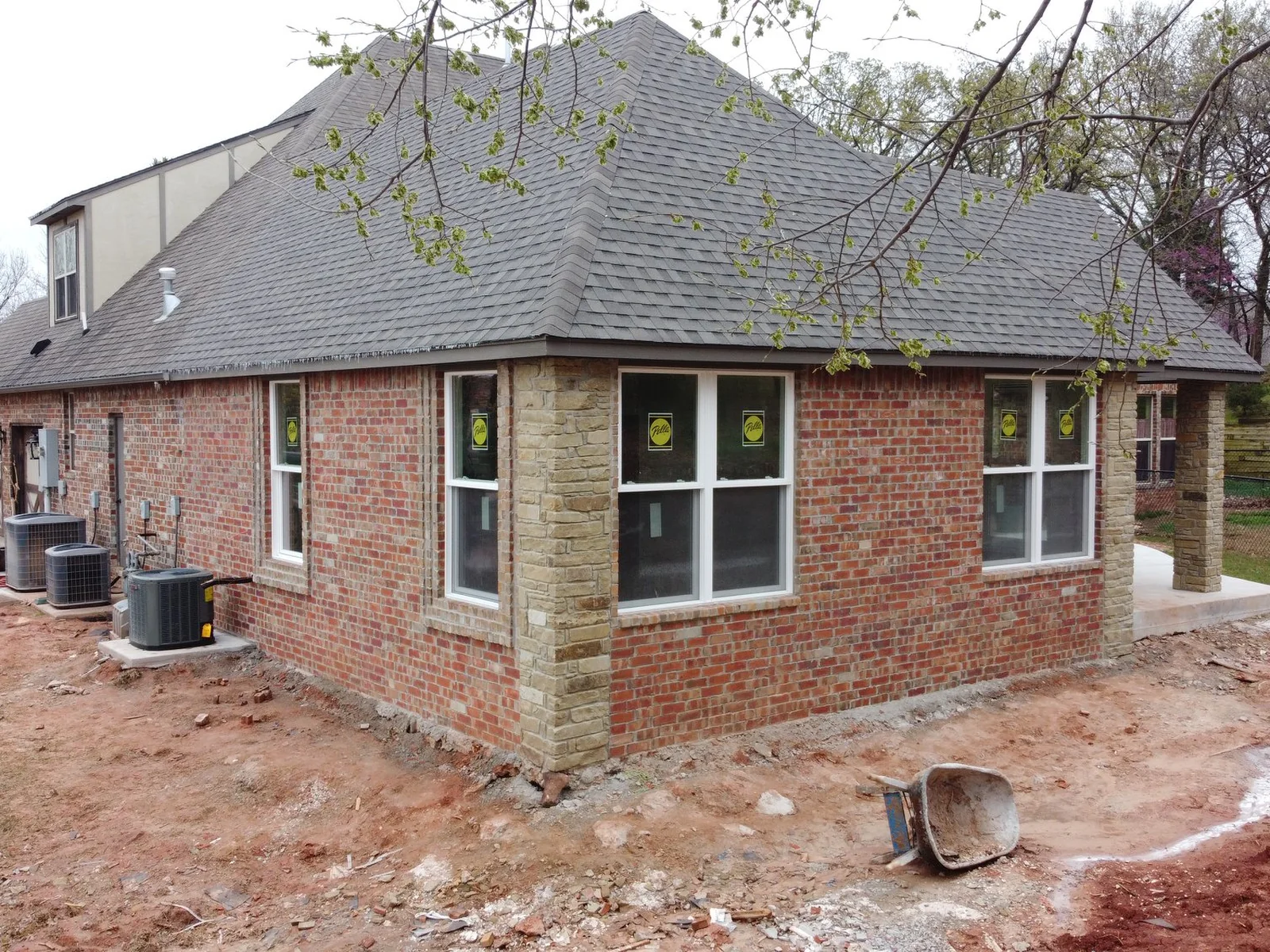 Home room addition under construction in Edmond by MASB Construction