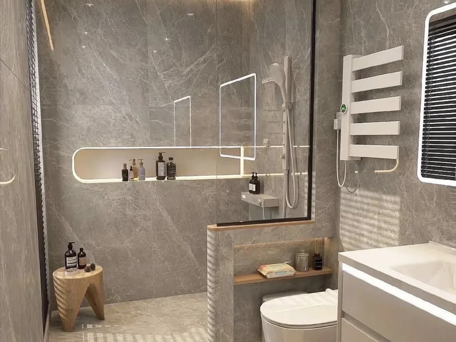 High-end bathroom upgrade in Yukon, Oklahoma by MASB Construction & Remodeling