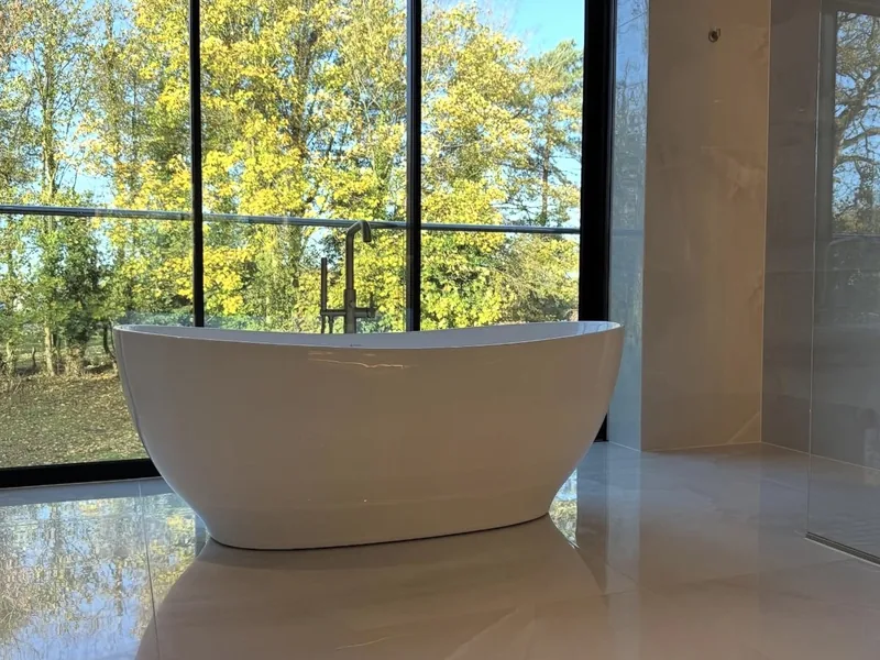 Spa-style bathroom remodel in Norman