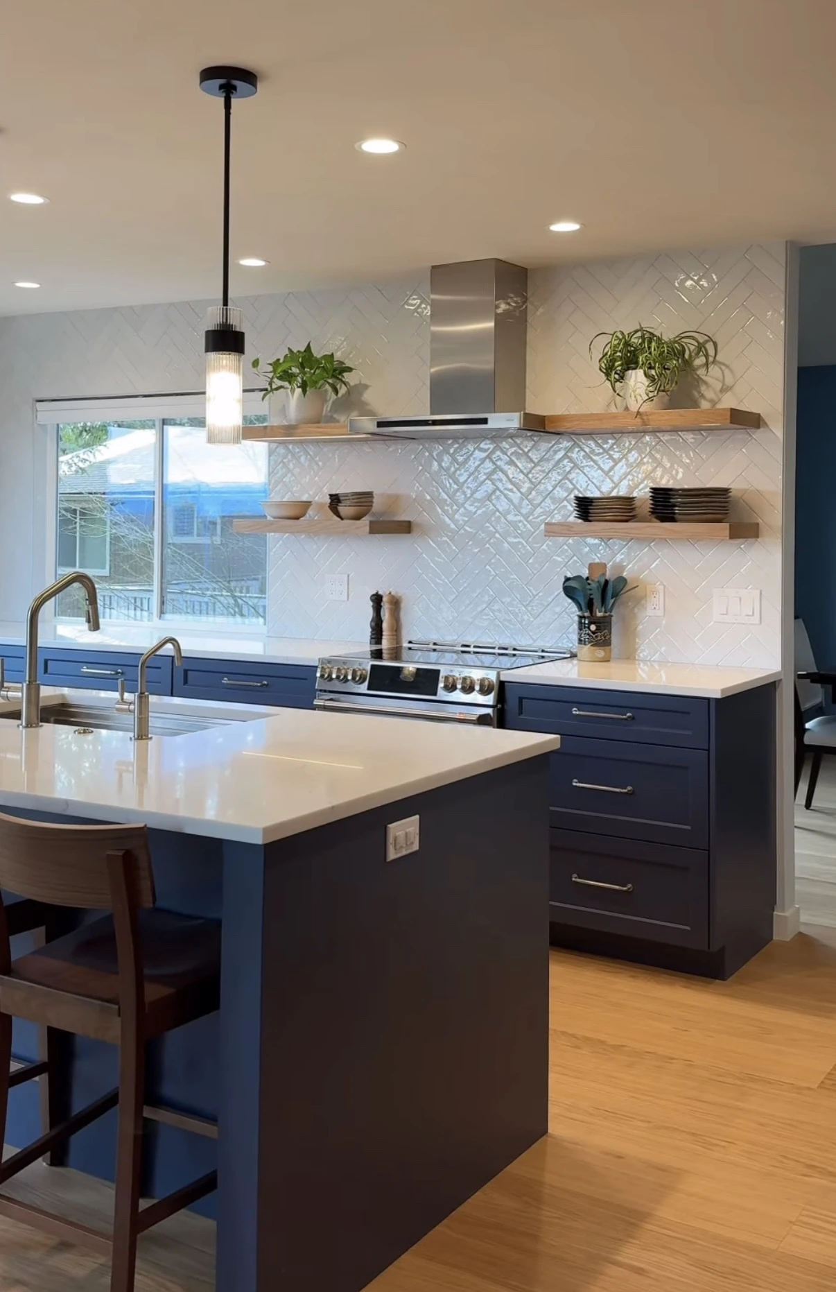 Contemporary kitchen remodel in Midwest City with clean cabinetry and updated layout by MASB Construction