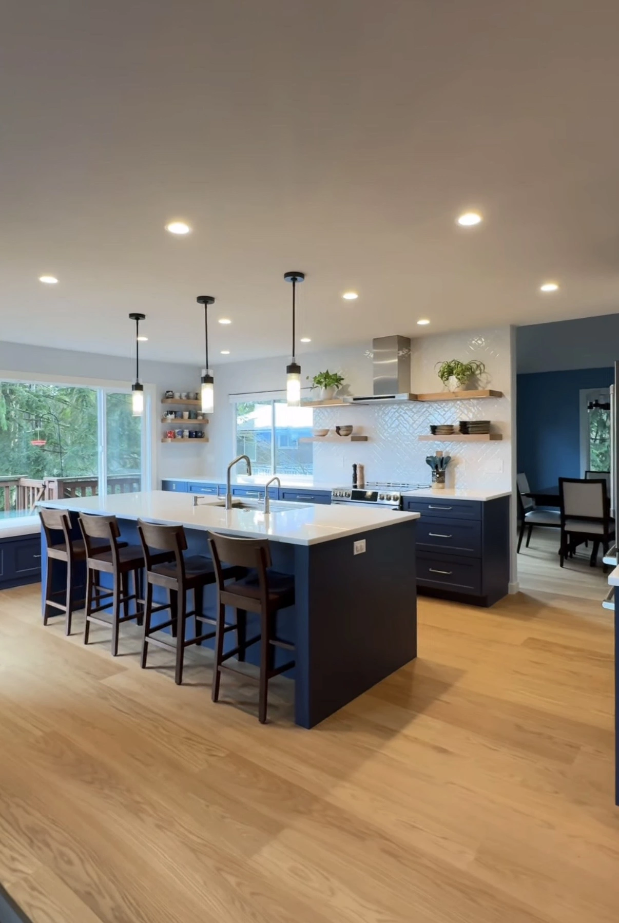 Finished contemporary kitchen remodel in Midwest City, Oklahoma by MASB Construction