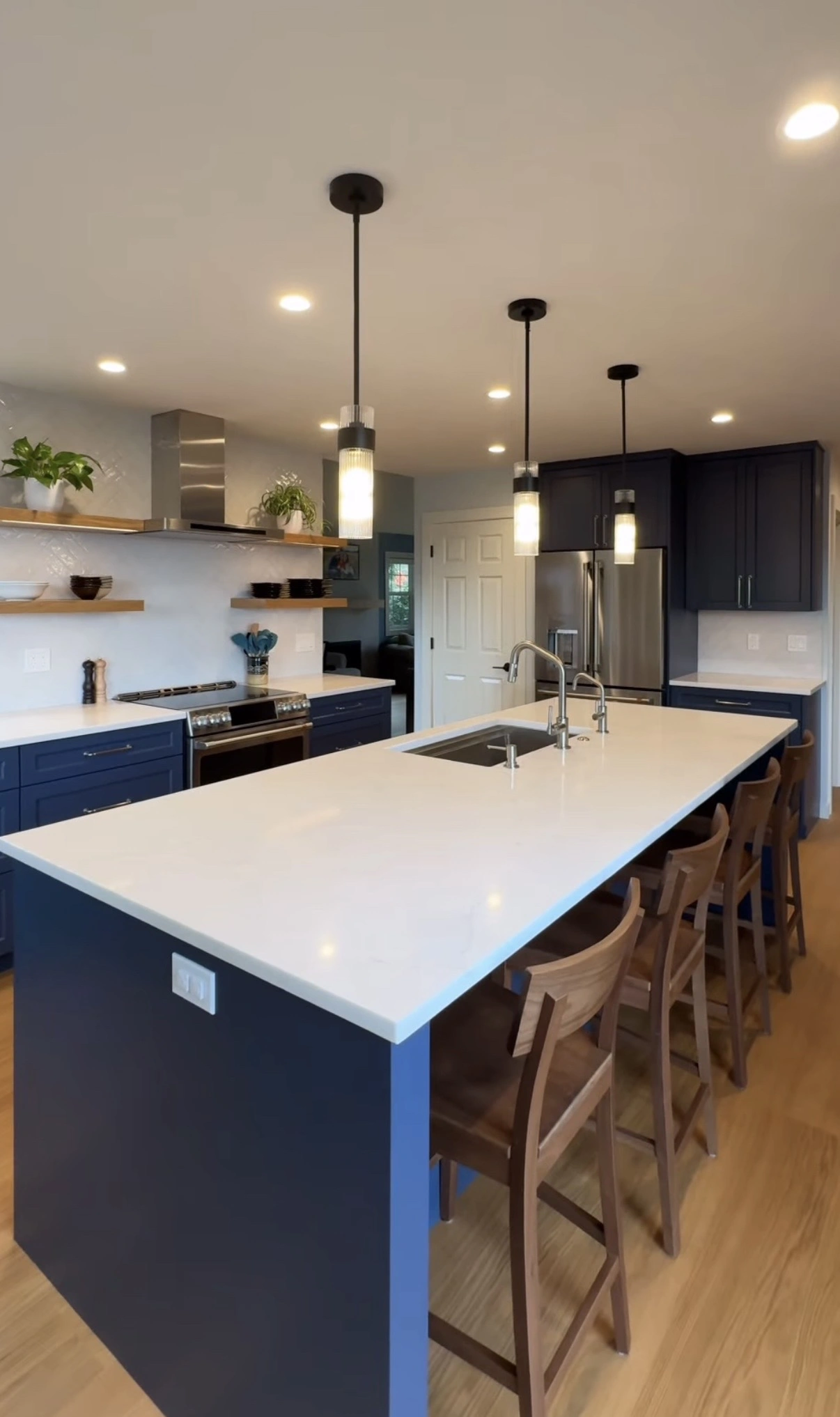 Finished contemporary kitchen remodel in the Oklahoma City metro by MASB Construction