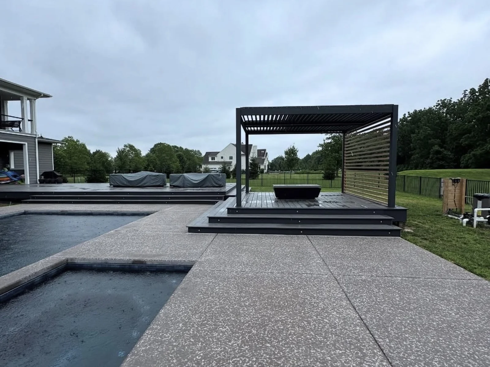 Patio, deck, and pergola build by MASB Construction, representative of our outdoor living work near Moore