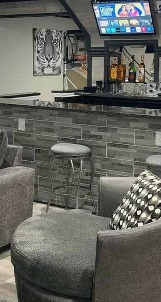 Basement man cave renovation in Moore by MASB Construction