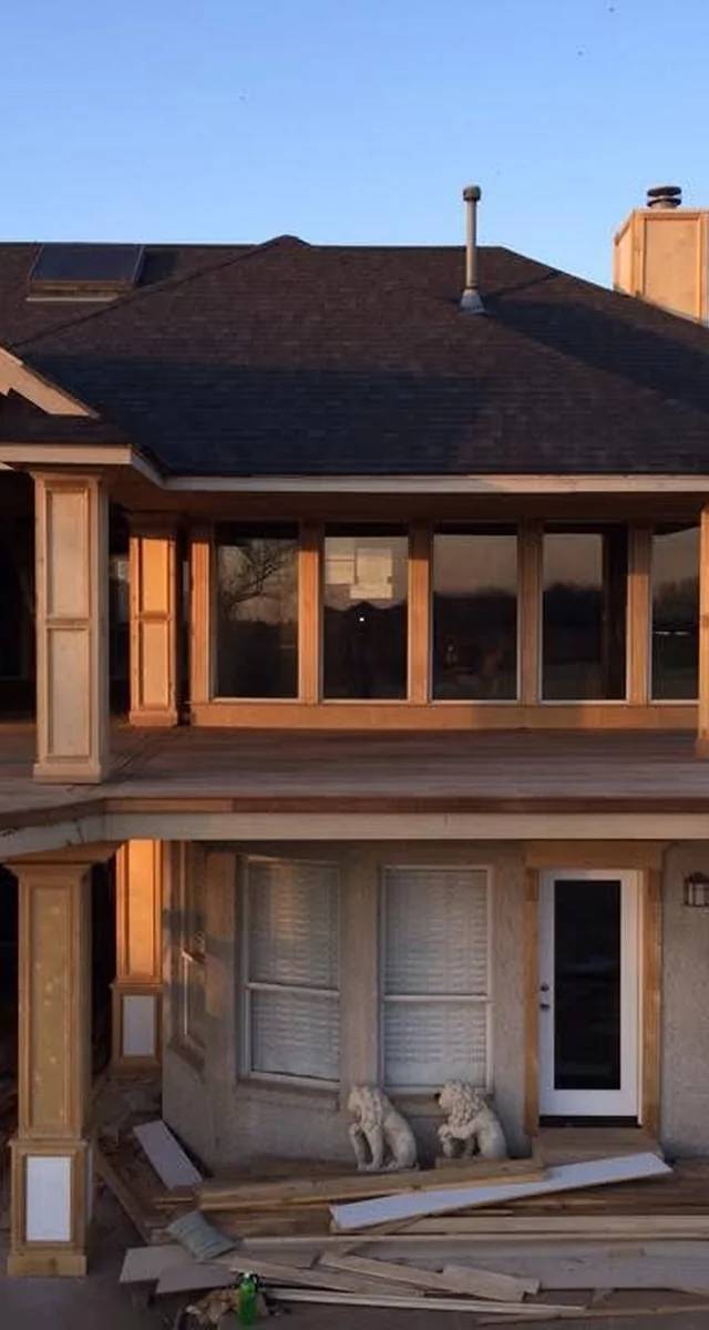 Second-floor deck construction in Norman by MASB Construction