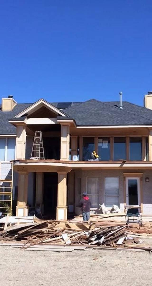 Custom elevated deck framing in Norman by MASB Construction