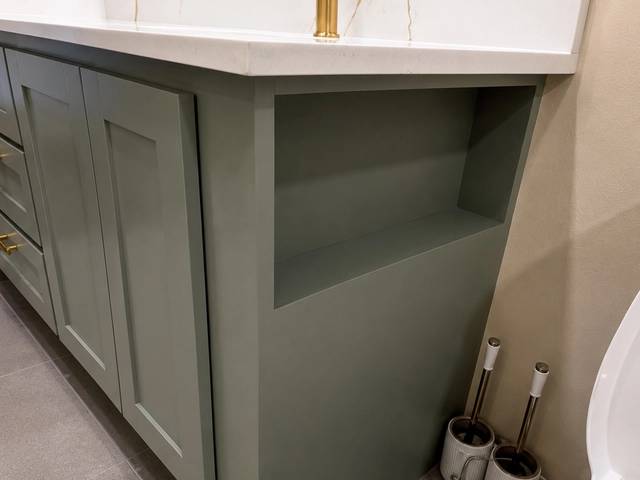 Bathroom lighting improvements in Bethany by MASB Construction