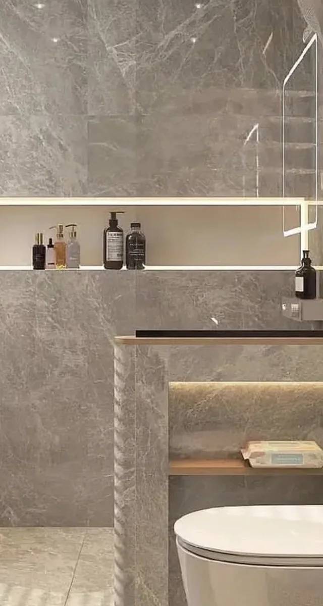 Luxury bathroom finish work in Yukon by MASB Construction