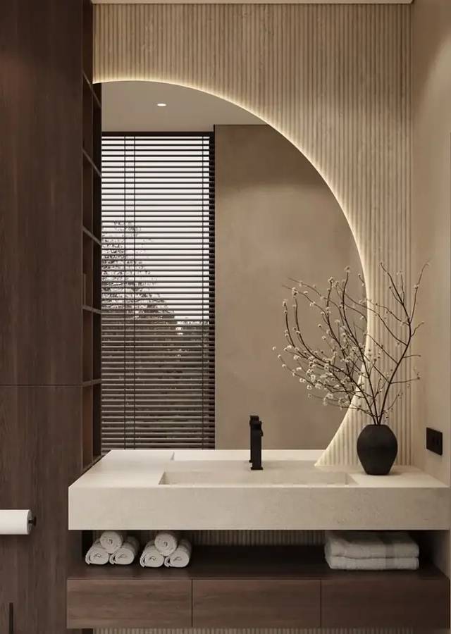 Finished luxury bathroom renovation in Oklahoma City by MASB Construction