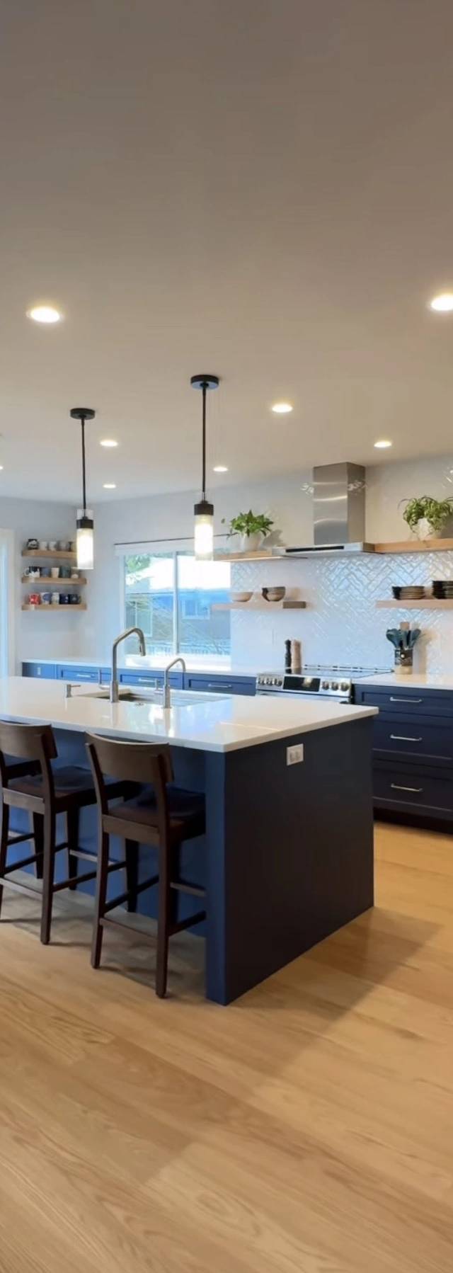 Modern kitchen cabinetry and layout in Midwest City by MASB Construction
