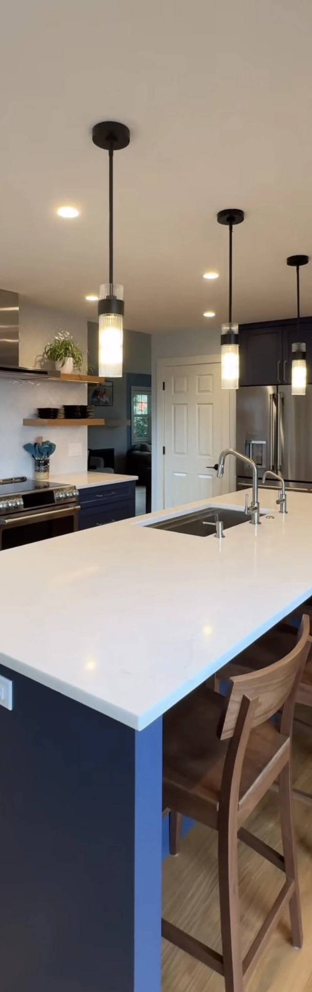 Finished contemporary kitchen remodel in Midwest City by MASB Construction
