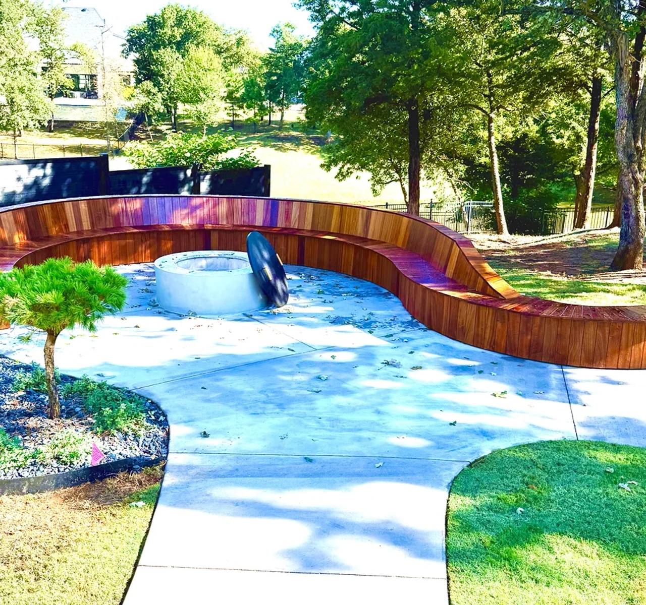 Custom Fire Pit & Curved Seating Remodel