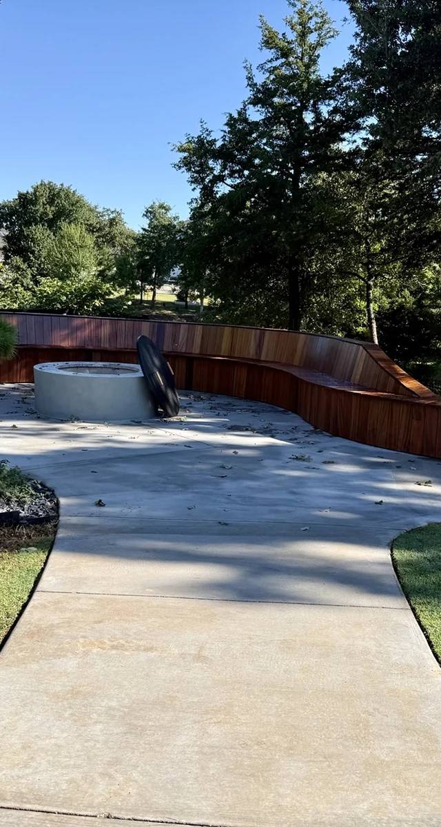 Custom backyard patio remodel detail in Edmond by MASB Construction