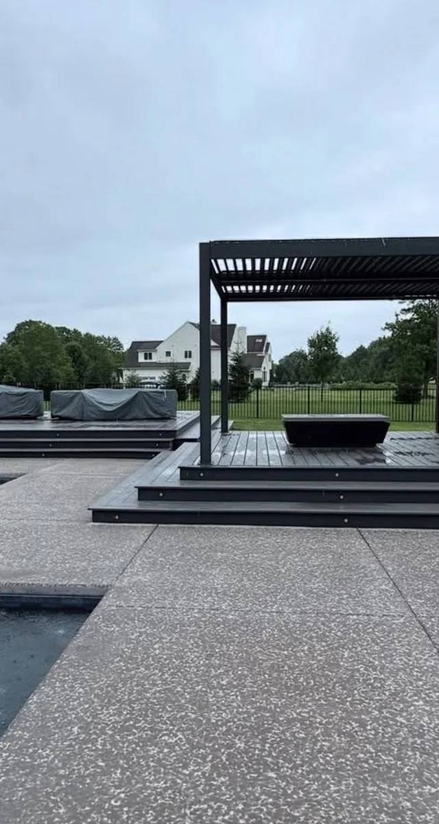Custom patio, deck and pergola build in Norman by MASB Construction