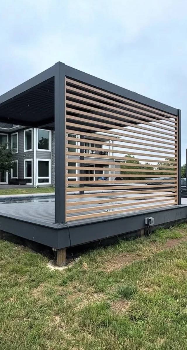 Outdoor living construction detail in Norman by MASB Construction