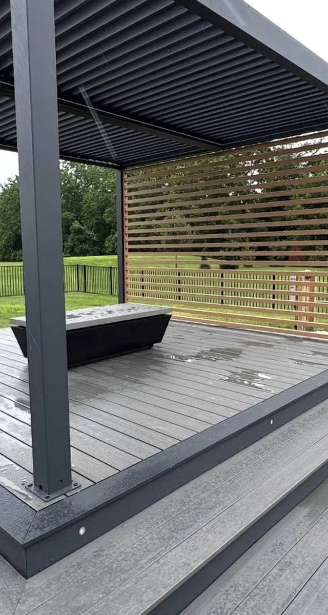 Pergola and outdoor living feature in Norman by MASB Construction