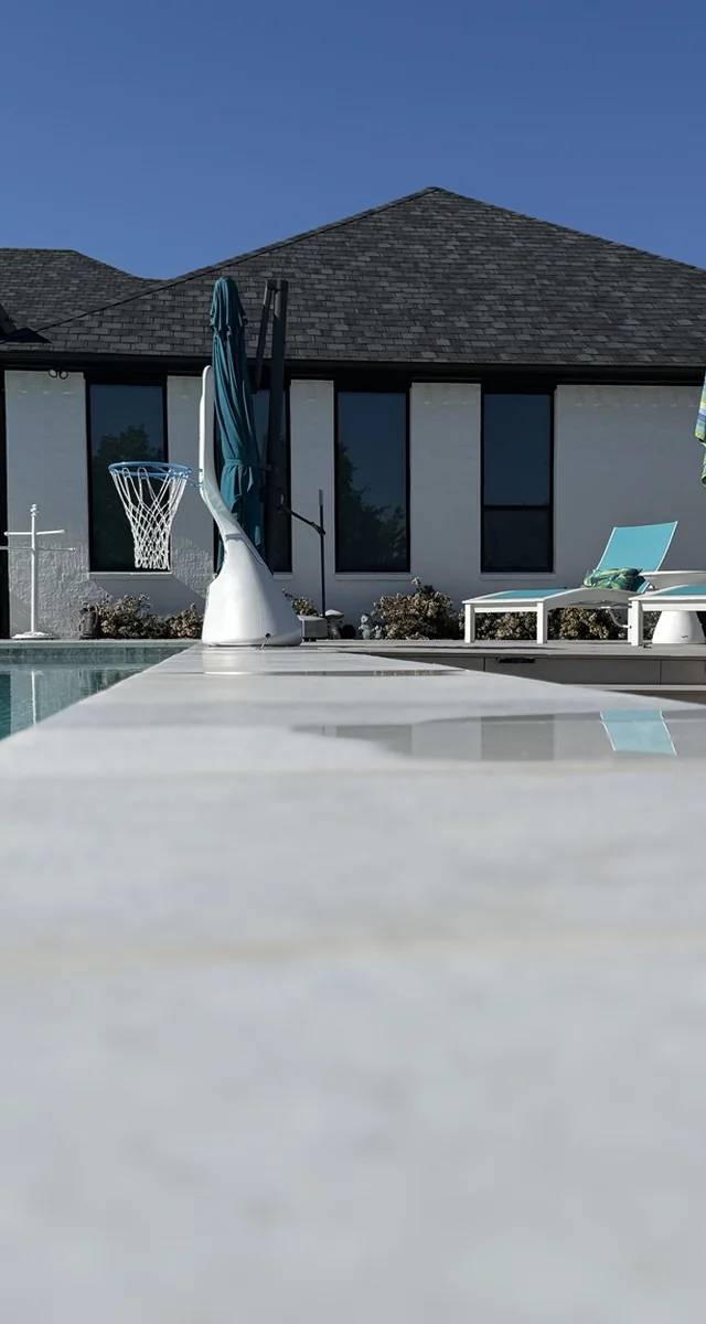 Luxury outdoor living and hardscape remodel in Edmond by MASB Construction